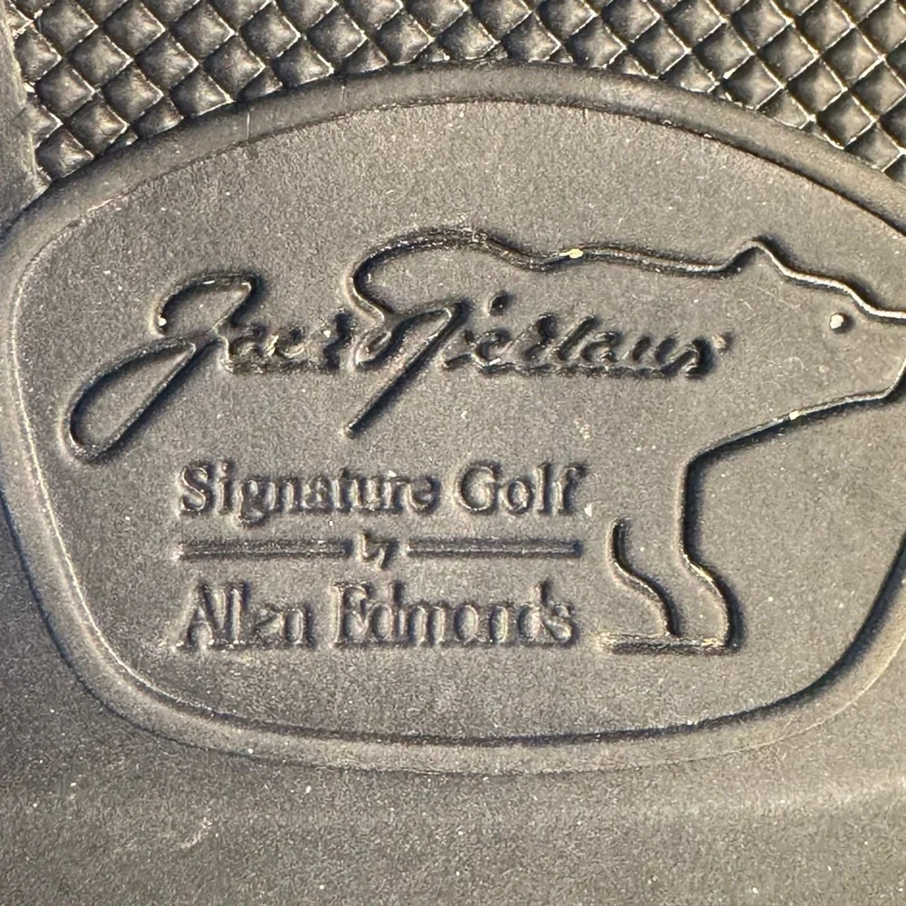 Allen Edmonds Jack Nicklaus Golf Shoes Black Leather Lace Up Men’s Size 9‎ 3E